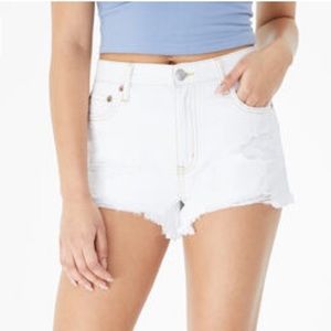 Ripped Denim Jean Shorts